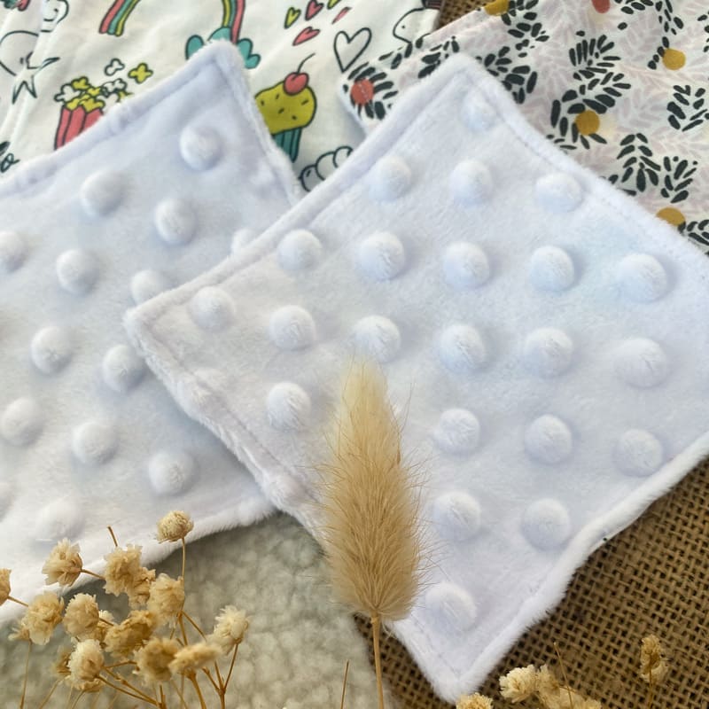 Cotons lavables finition Minky