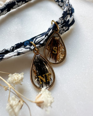 Bracelet en tissu à pendentif memories, mèche de poils d'animal